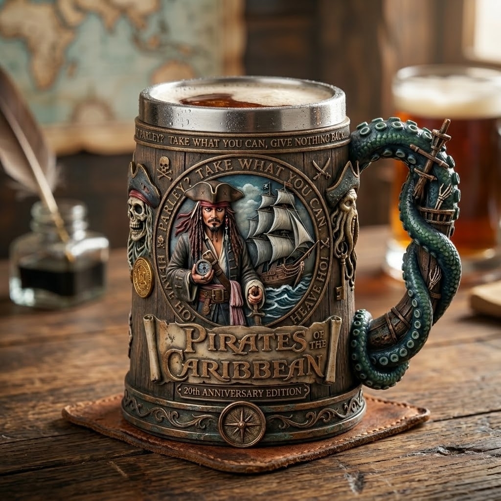 Pirates of the Caribbean 20th Anniversary Edition · Octopus Tentacle Relief Beer Stein