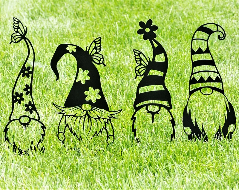 2024 Most Popular Gnome Set of 4 Yard Stakes