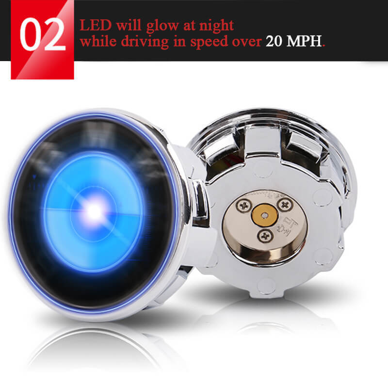 LED Wheel Hub Light Caps