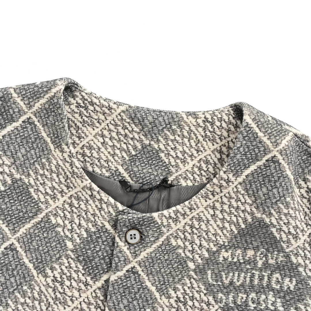 Louis Vuitton 24Fw diamond collarless jacket