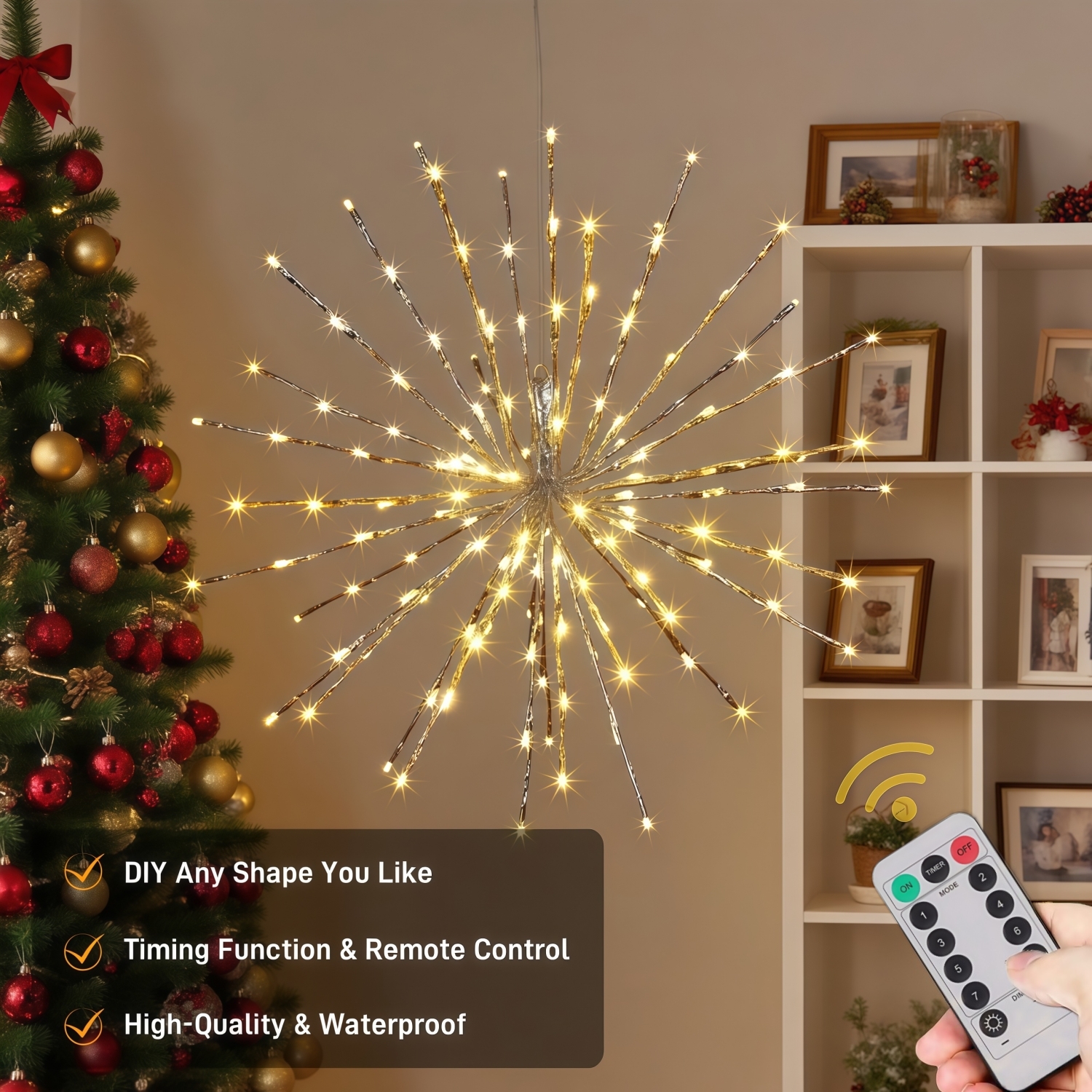 🏆Flash Sale⚡Hanging Waterproof Starburst Light Lighted Ball