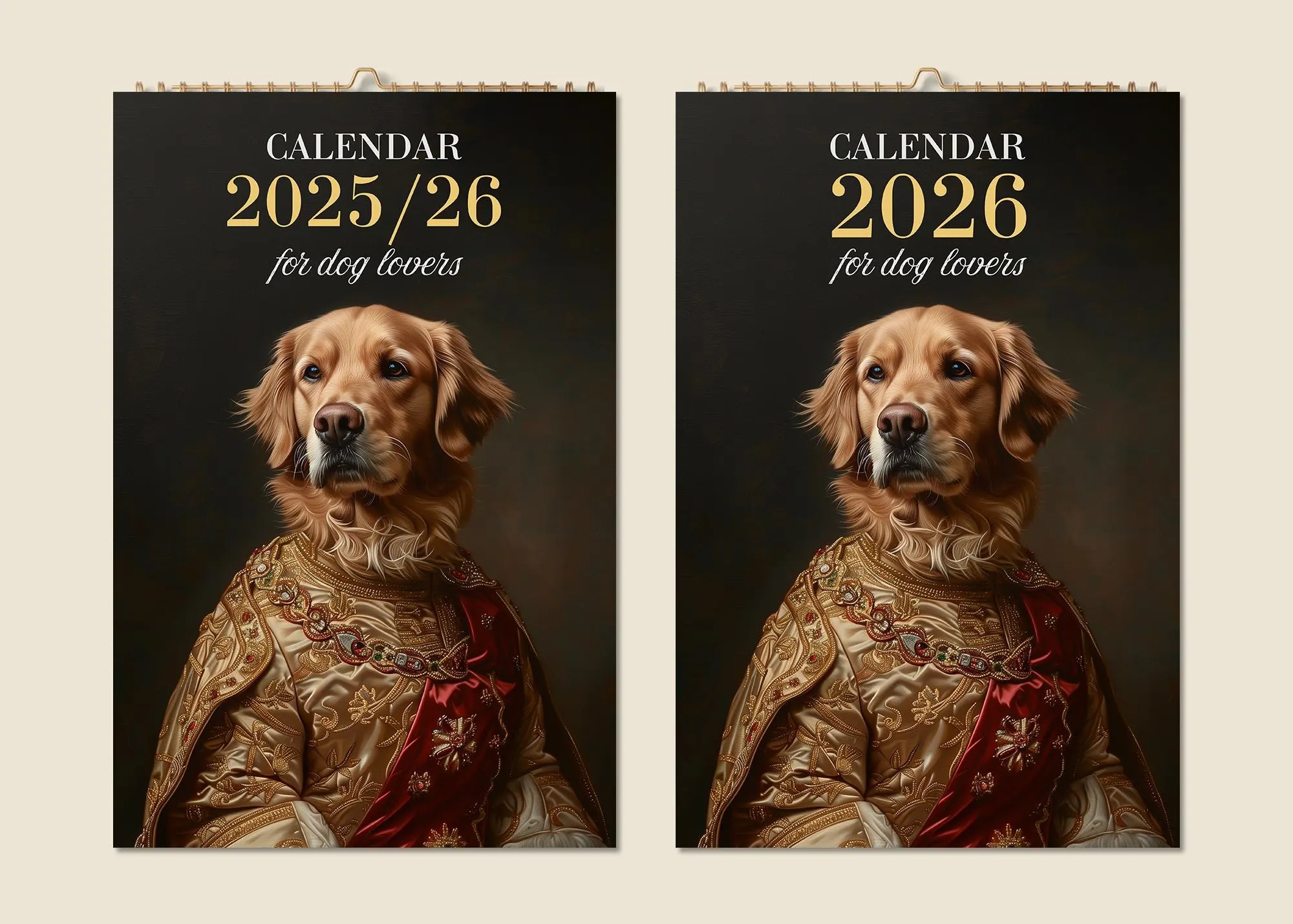 Royal Dog Painting 12-Month Wall Calendar