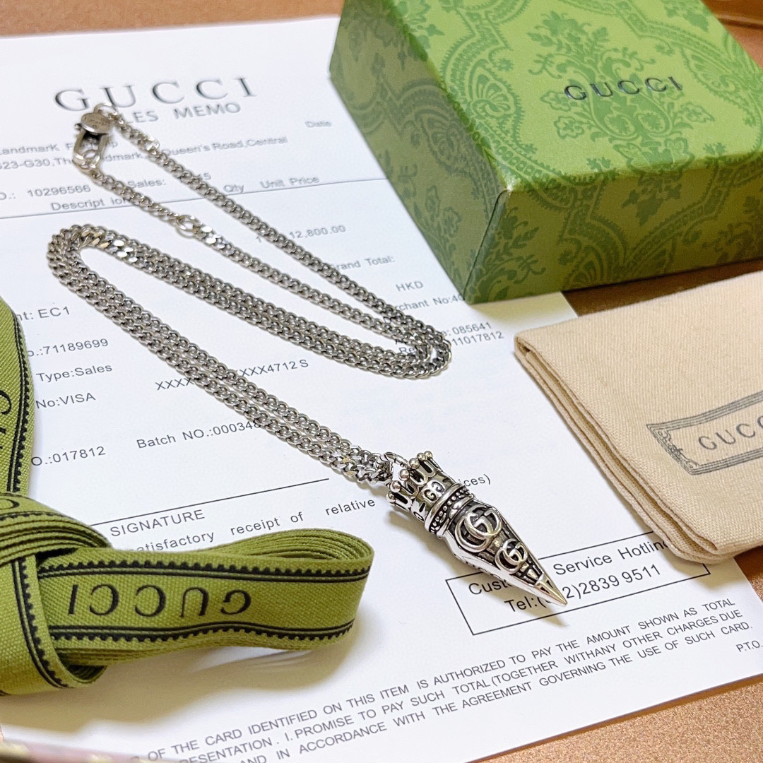 Gucci Anger Forest Series GG Cone Vintage Necklace