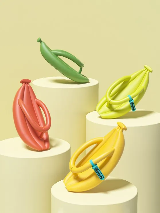 BANANA SHAPE ANTISKID FLIP-FLOPS