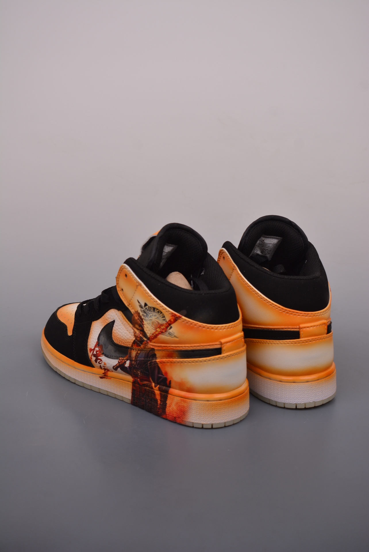 Air Jordan 1 Mid Monkey King Black Goku Gradient Graffiti