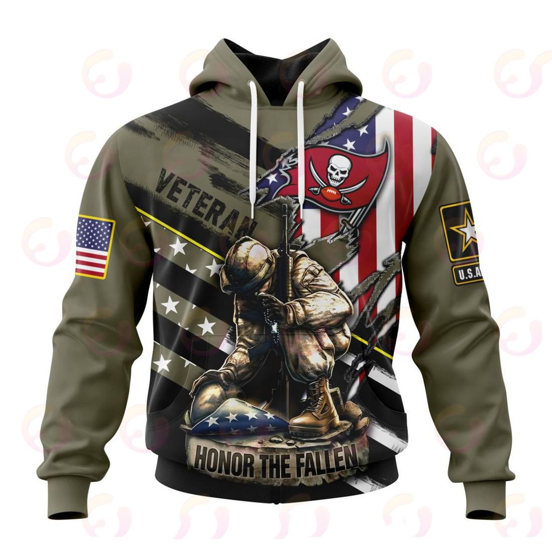 TAMPA BAY BUCCANEERS 3D HOODIE VETERANS
