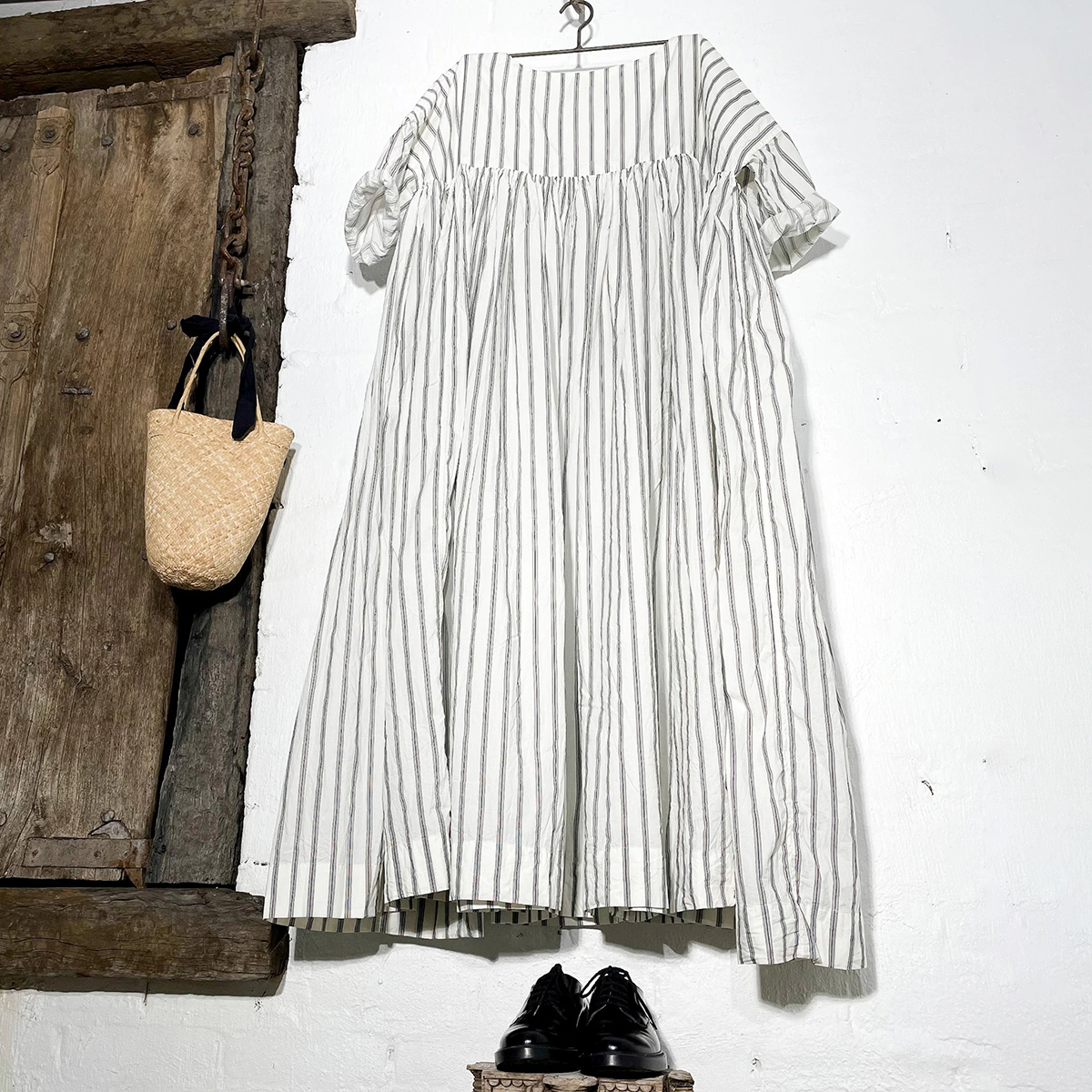 Comfortable Casual Striped Patchwork Loose Hem Maxi Dress