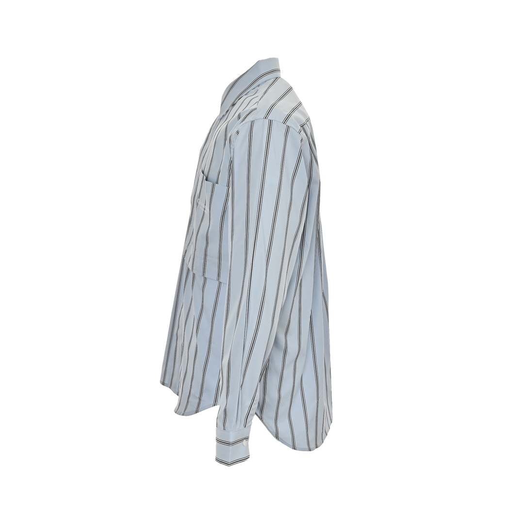 Dior 24Fw pocket embroidered striped shirt