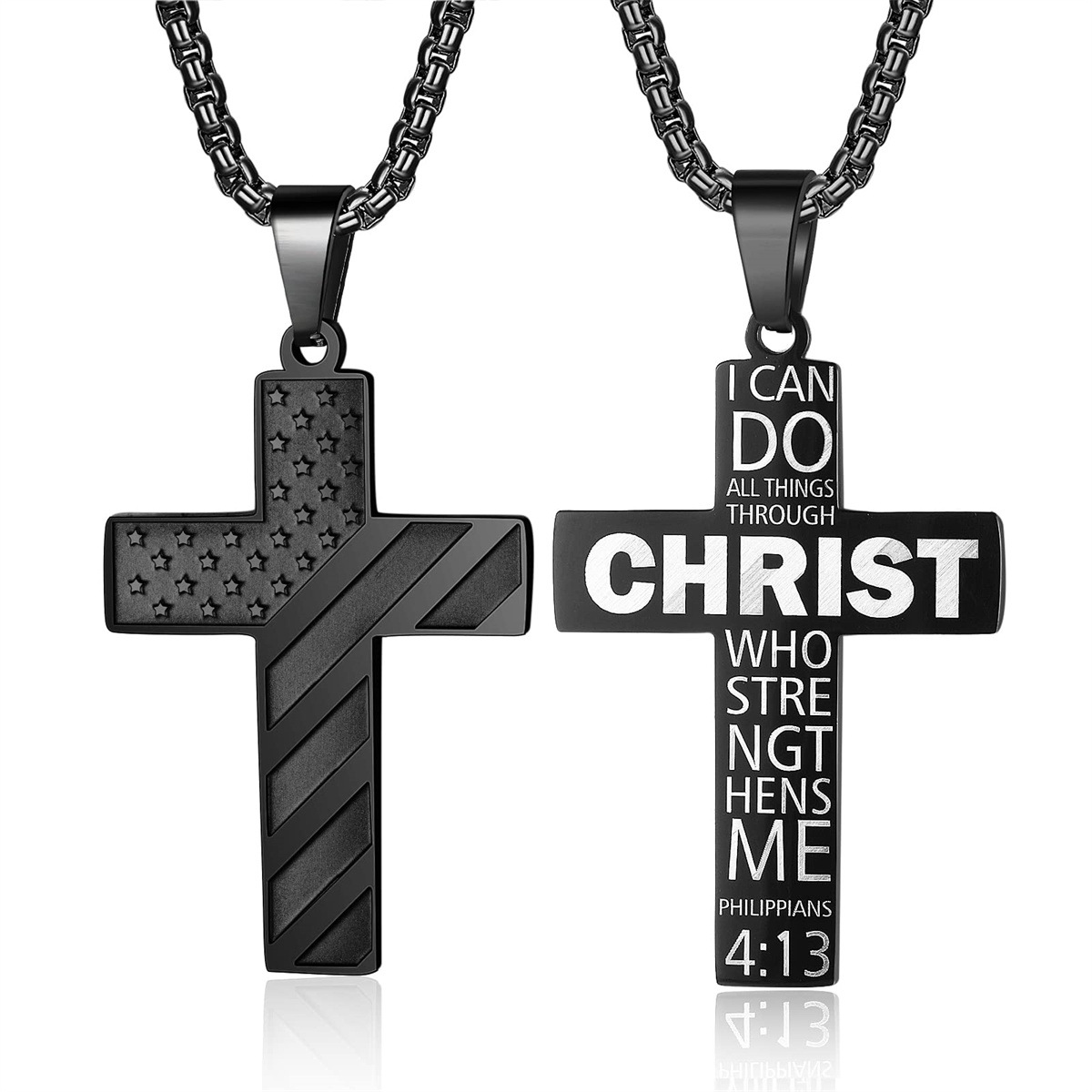 On Sale🔥24 Inches American Flag Cross Necklace