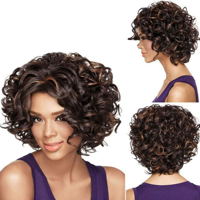 Luna Wigs Women's Fashion Small Wavy Curly Wig