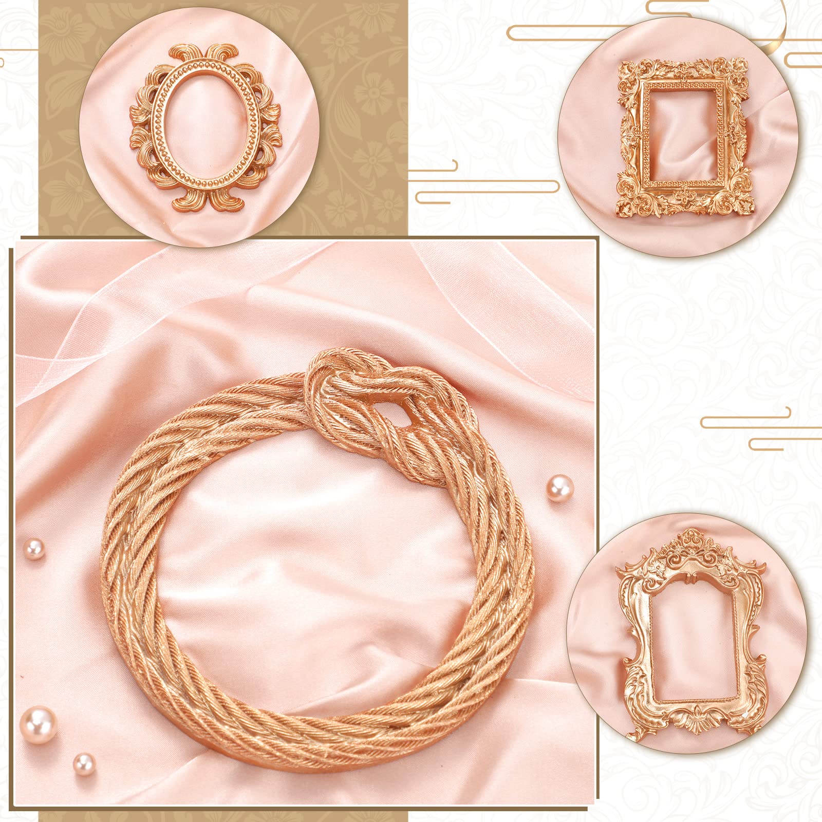 5 Pieces Vintage Resin Antique Picture Frame