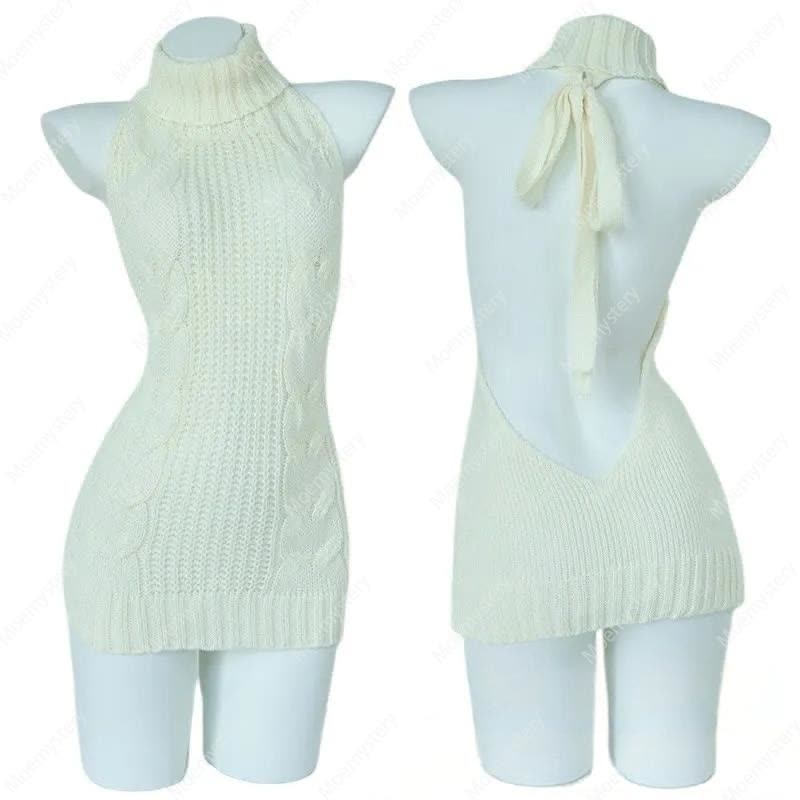 Sexy Pullover Backless Virgin Killer Sweater