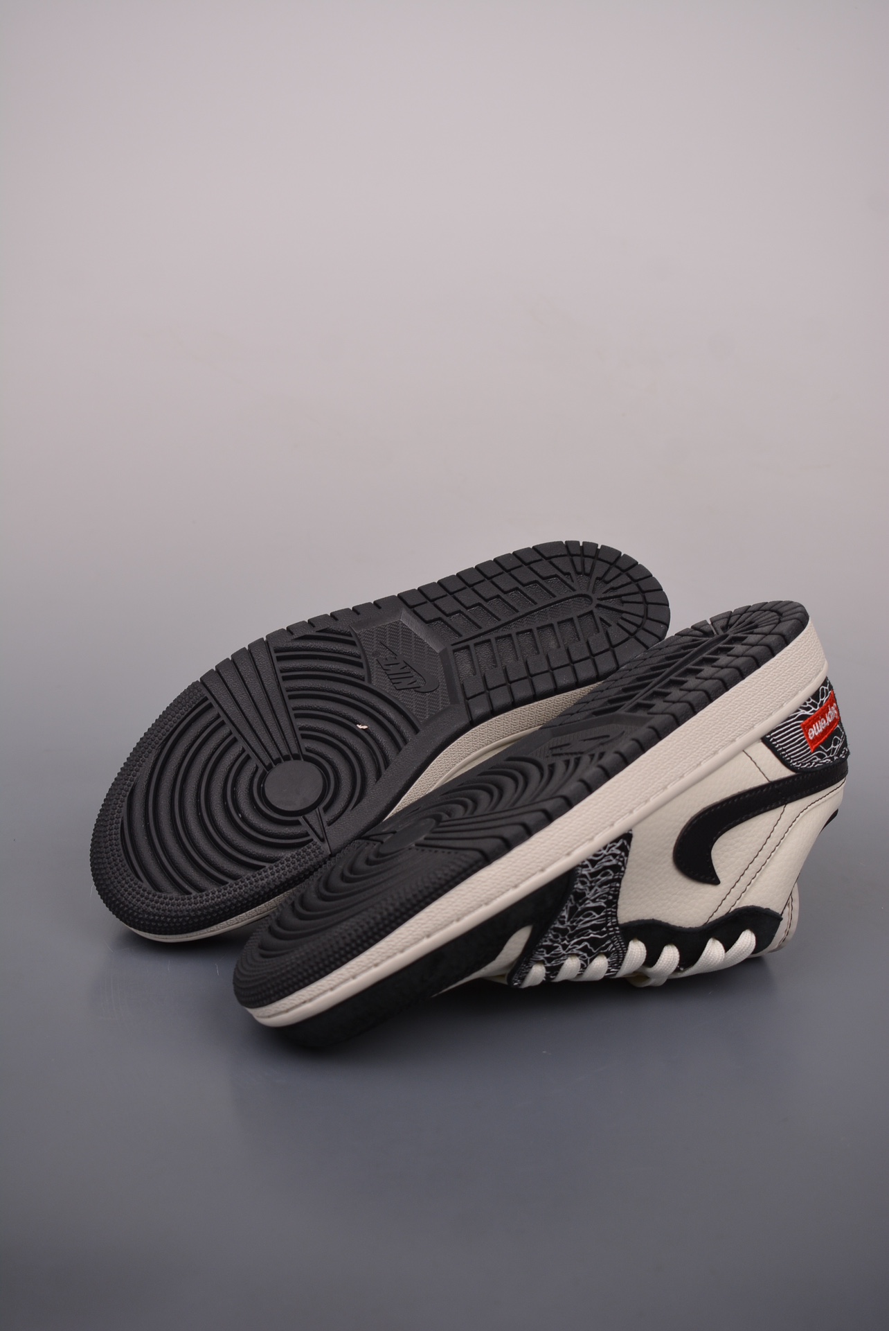 Supreme x Nike By You Air Jordan 1 Low OG Black Beige White DC2024-032