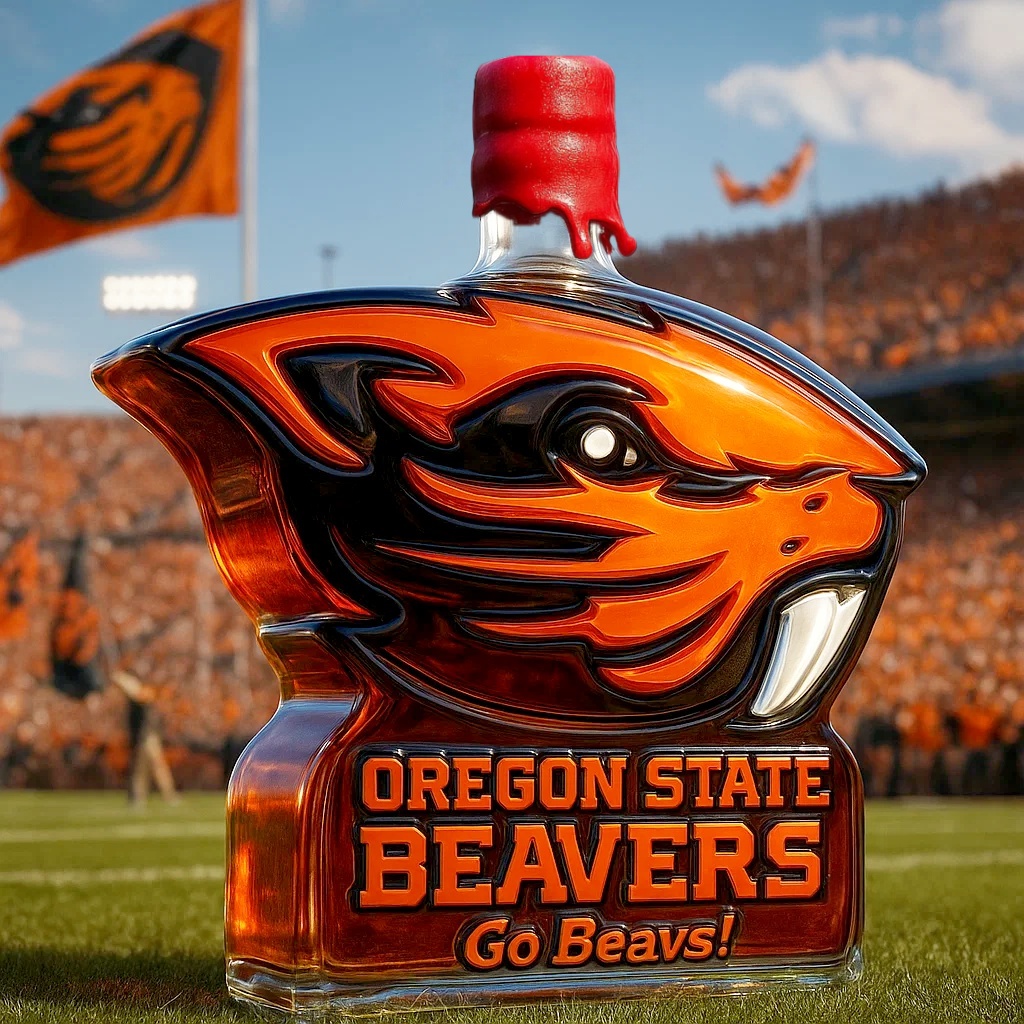 Oregon State Beavers Limited Edition Whiskey Bottle
