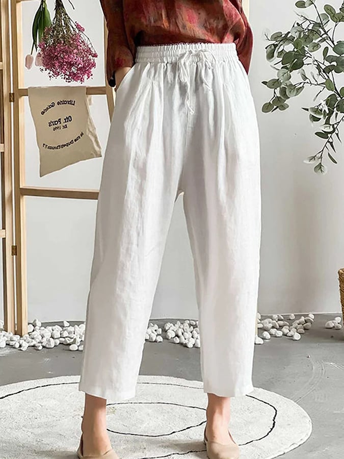 Women's Casual Cotton and Linen Pants