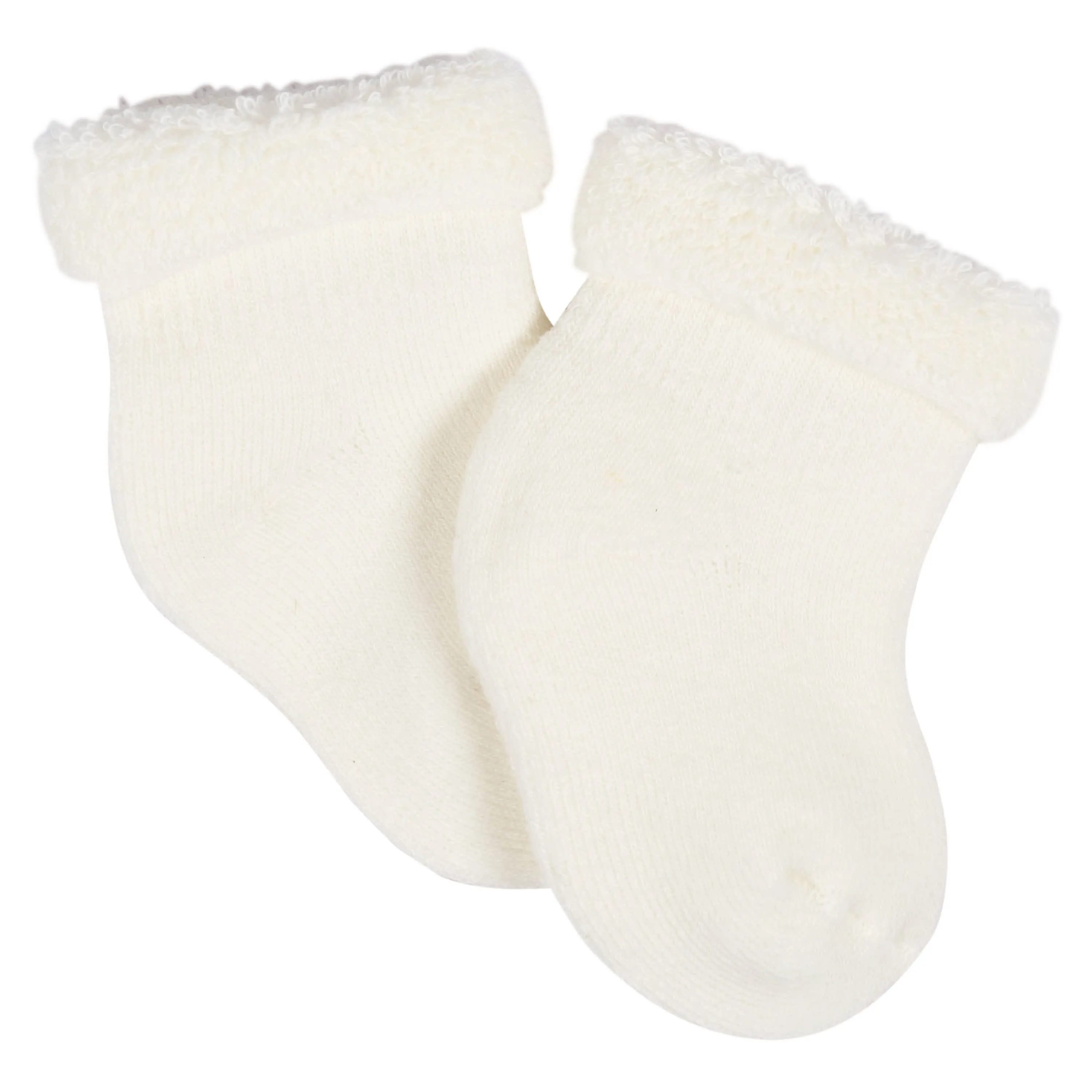12-Pack Baby Girls Lavender Garden Terry Wiggle Proof Socks