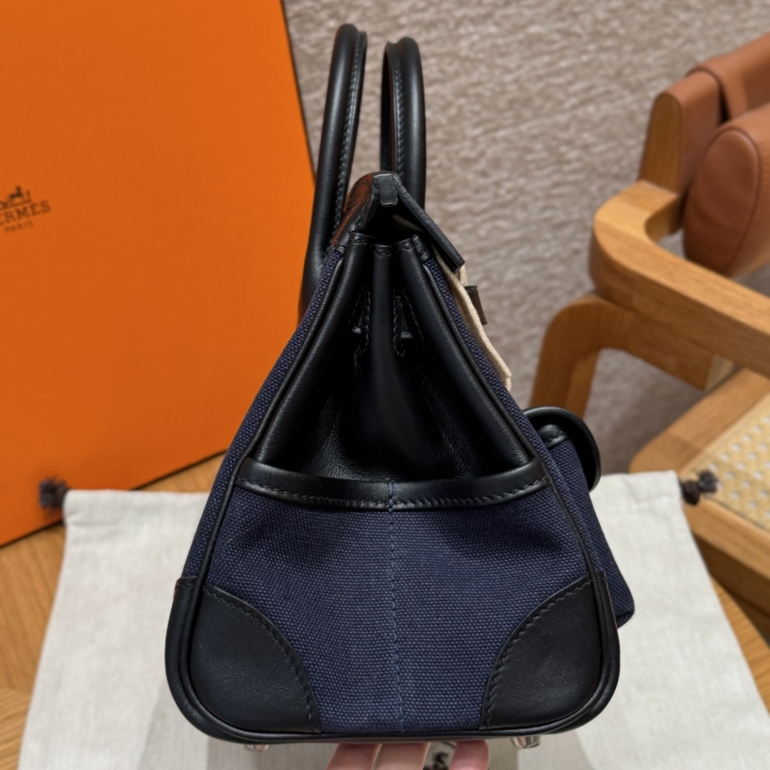 Hermes Birkin cargo 7UBlue navy89noir handbag (handmade to order)