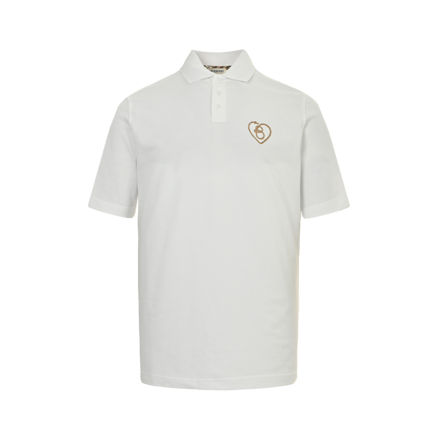 Burberry 25ss heart-shaped letter embroidered Polo short sleeve