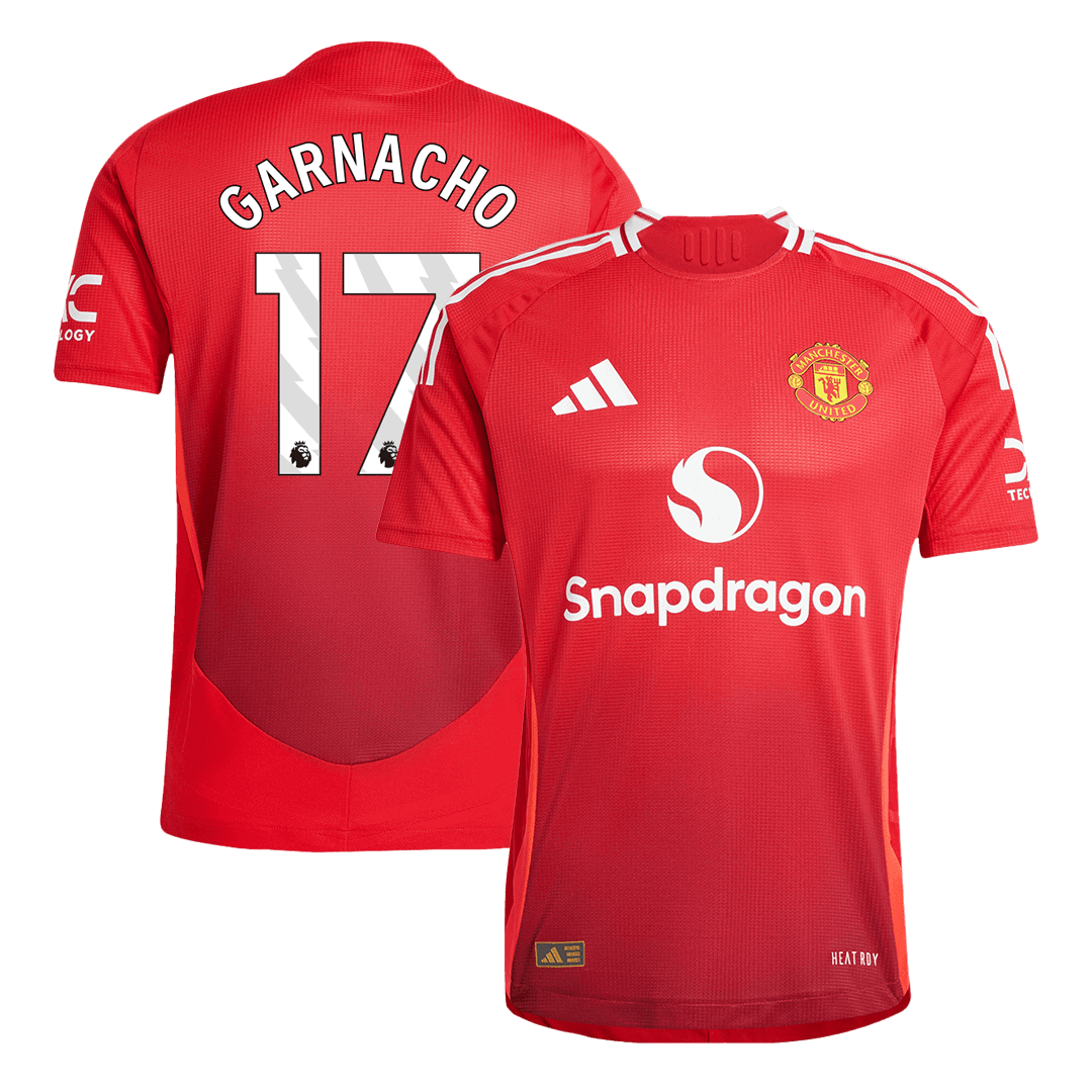 Authentic GARNACHO #17 Manchester United Home Football Shirt 2024/25
