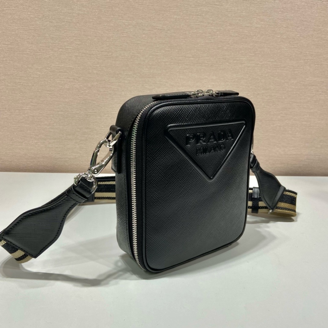 Prada Embroidered Ribbon Men's Crossbody Bag 2VH154