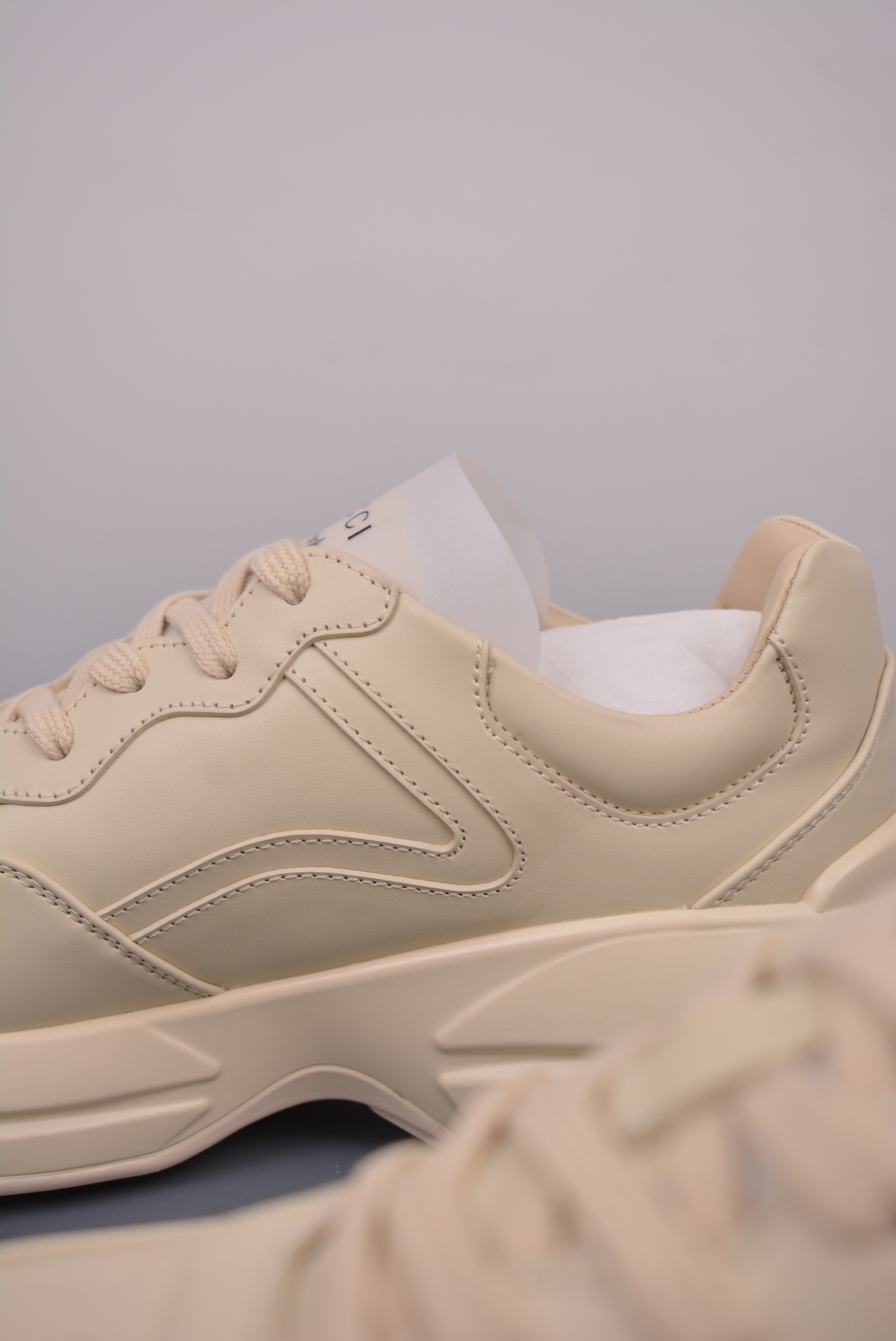 Gucci Leather Ivory Cherry Heart Print