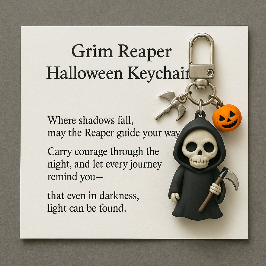 Grim Reaper Halloween Keychain