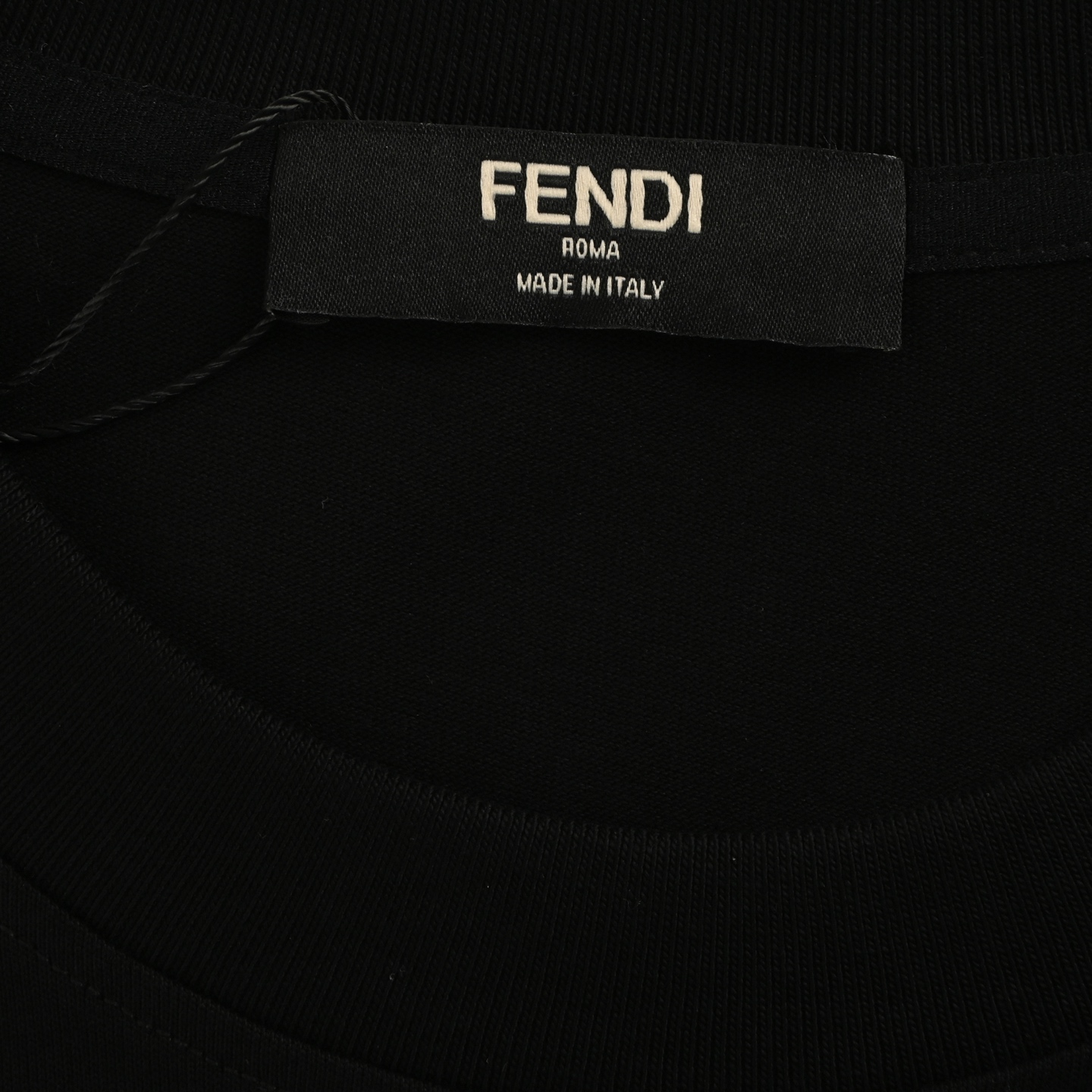Fendi 25ss flocked eyes letter print short sleeves