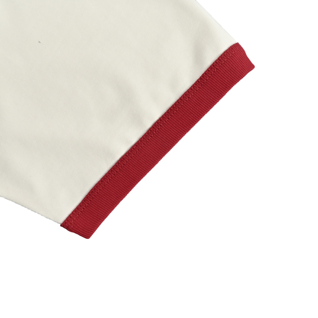 Gucci 24ss 1921 contrast embroidery patchwork short sleeves