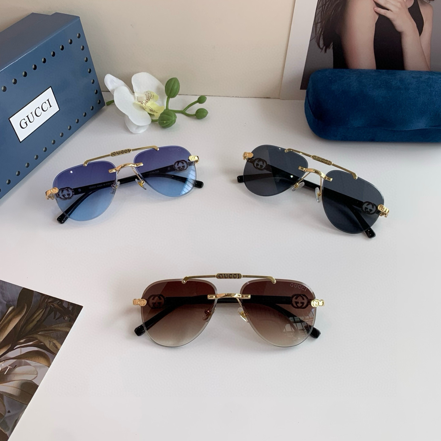 Gucci rimless sunglasses