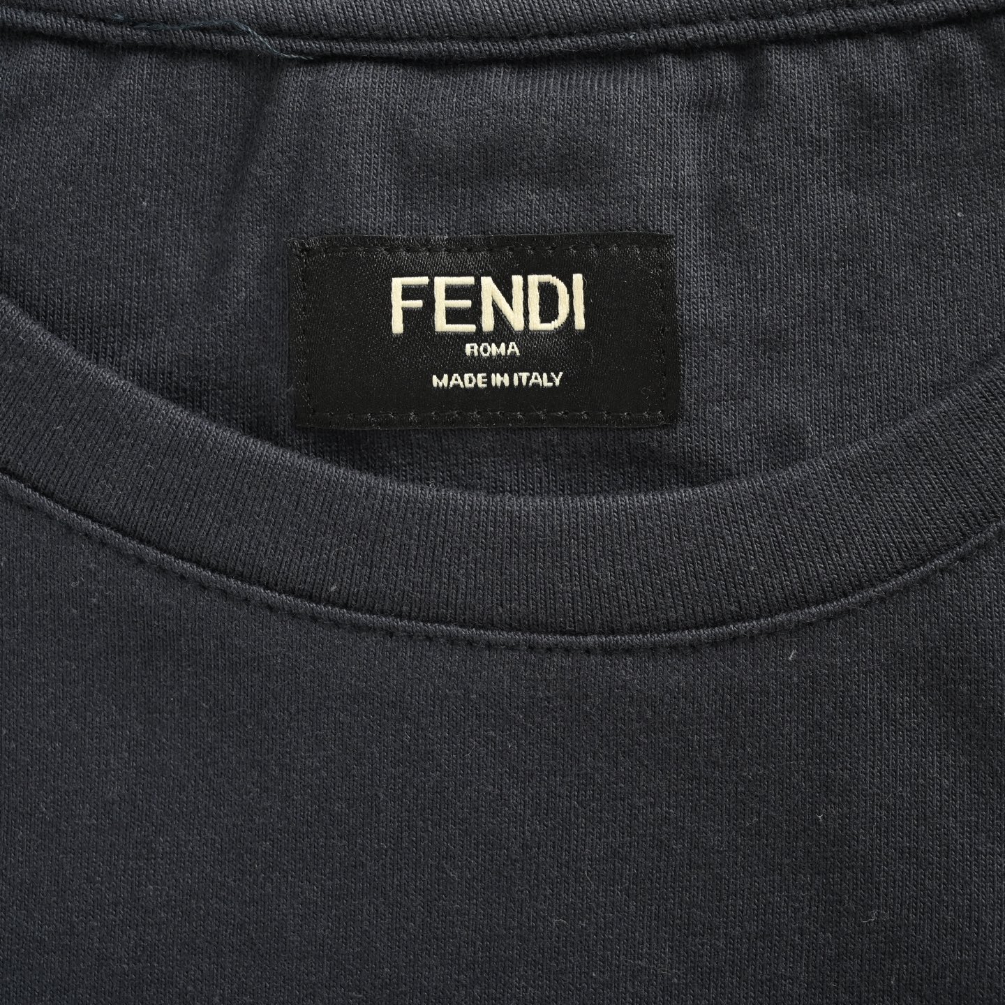 Fendi 25ss flocked letter eye print short sleeve