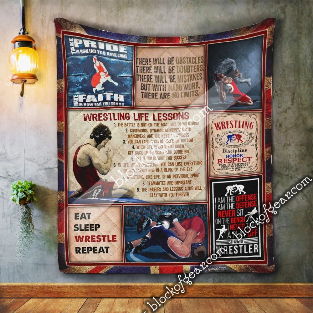 Wrestling Life Lessons Quilt Blanket