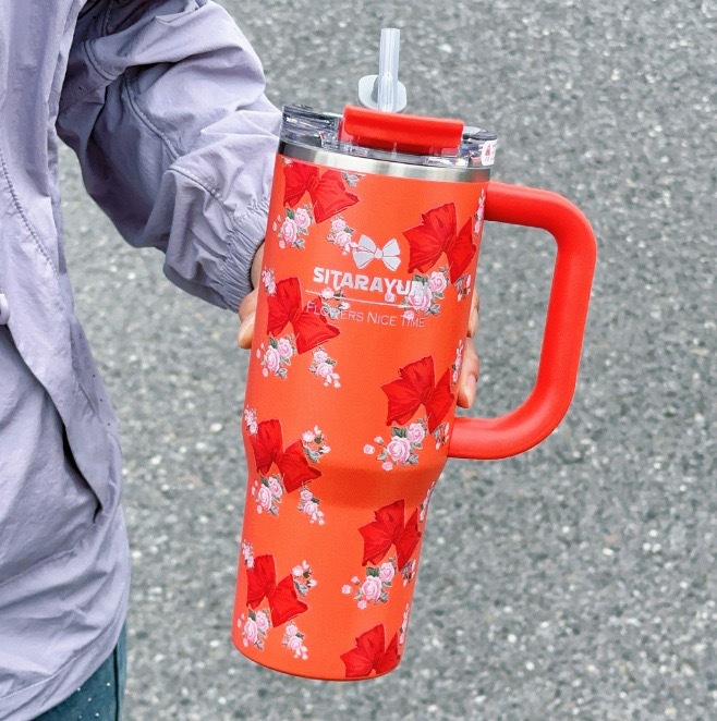 Giant Handle Straw Cup 304 Stainless Steel Large Capacity Car Insulated Cup Ice King Cup