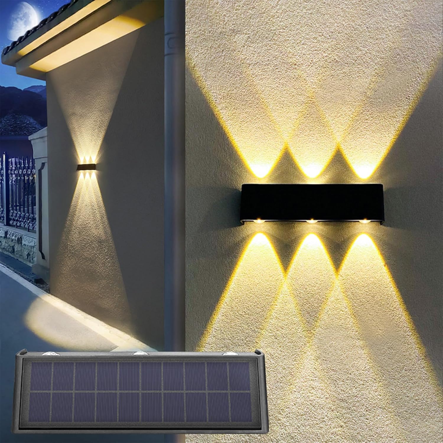 🔥ON SALE - 70% OFF🔥Solar Lights 3000K Aluminum Waterproof Dusk to Dawn Lighting Wall