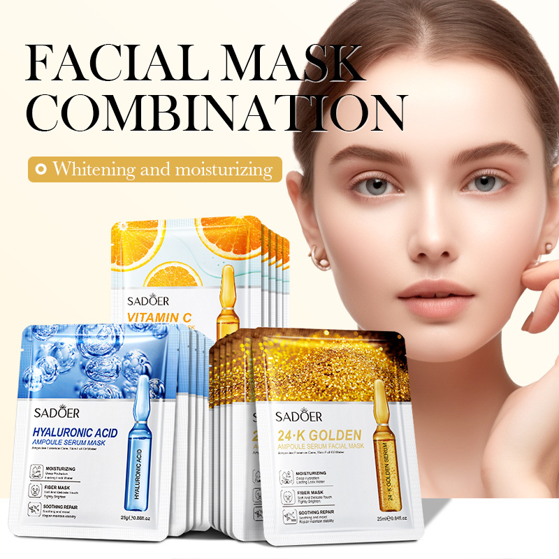 Essence mask hyaluronic acid hydrating vitamin C moisturizing essence mask skin feels crystal clear