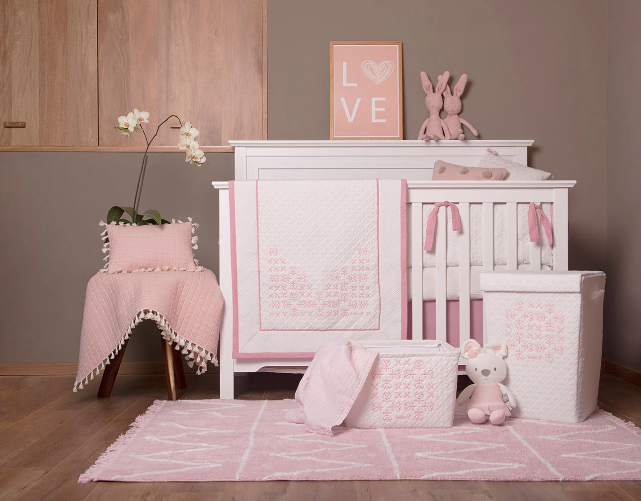 Juego de Cuna Tulipán Rosa