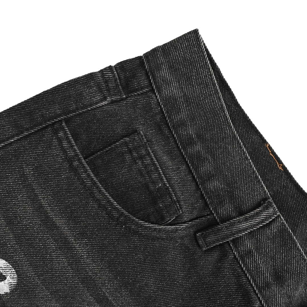 Balenciaga 24Fw Cola Print Vintage Jeans