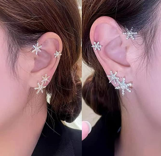 BUTTERFLY GARDEN CRESCENT EARRINGS