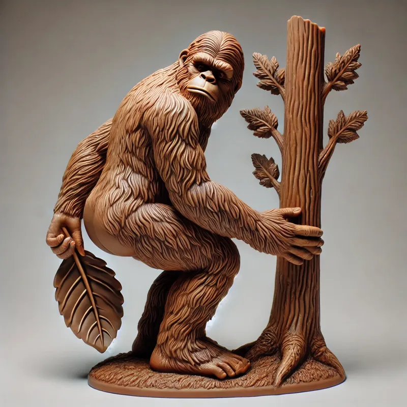 Funny Middle Finger Bigfoot Sculpture