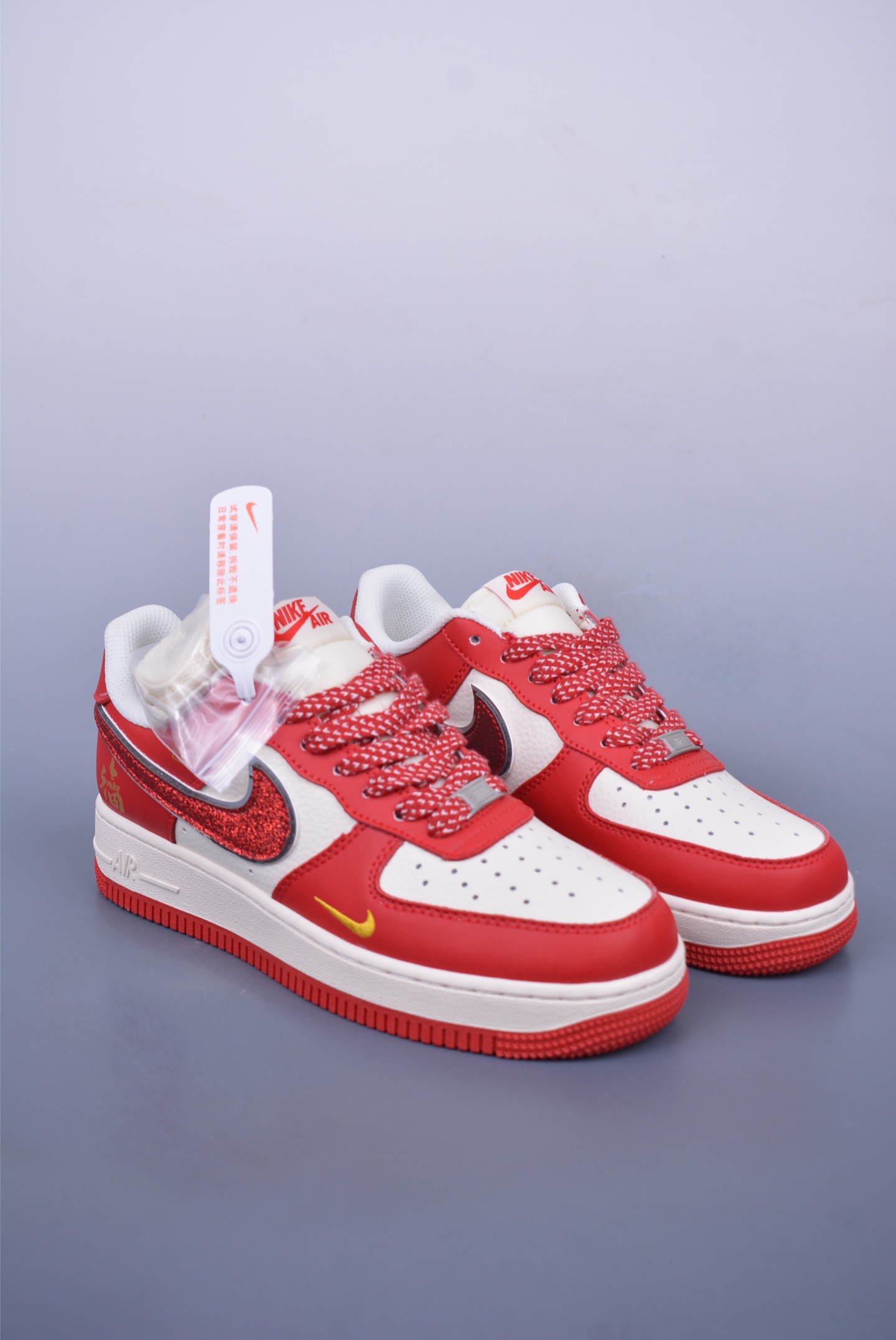 Nike Air Force 1 07 Low Sneakers National Happiness Red Starry Sky QY6818-602