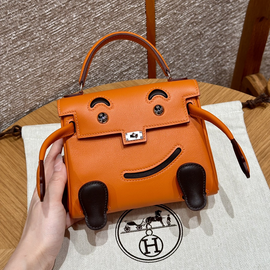 Hermes Kelly doll 93Orange (handmade to order)