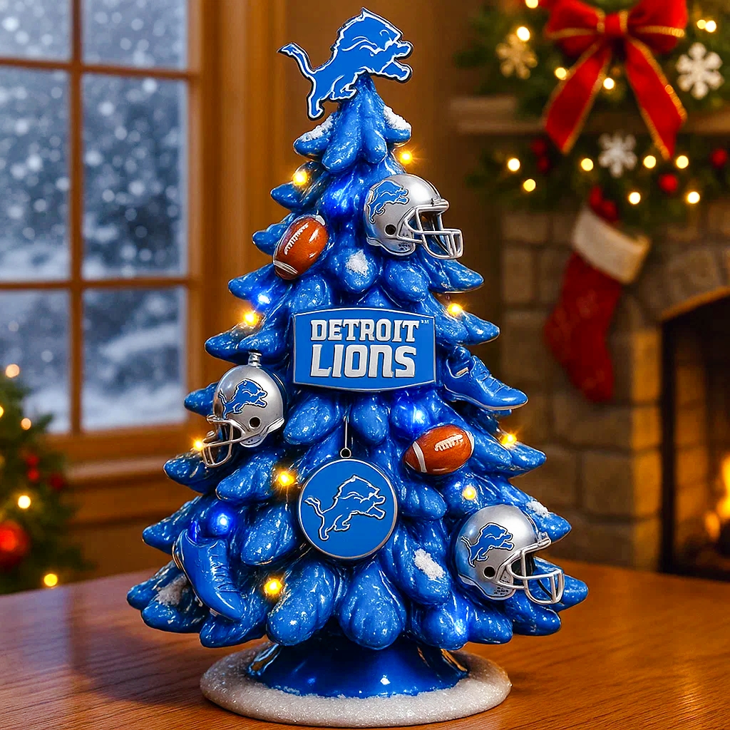 Detroit Lions Christmas tree