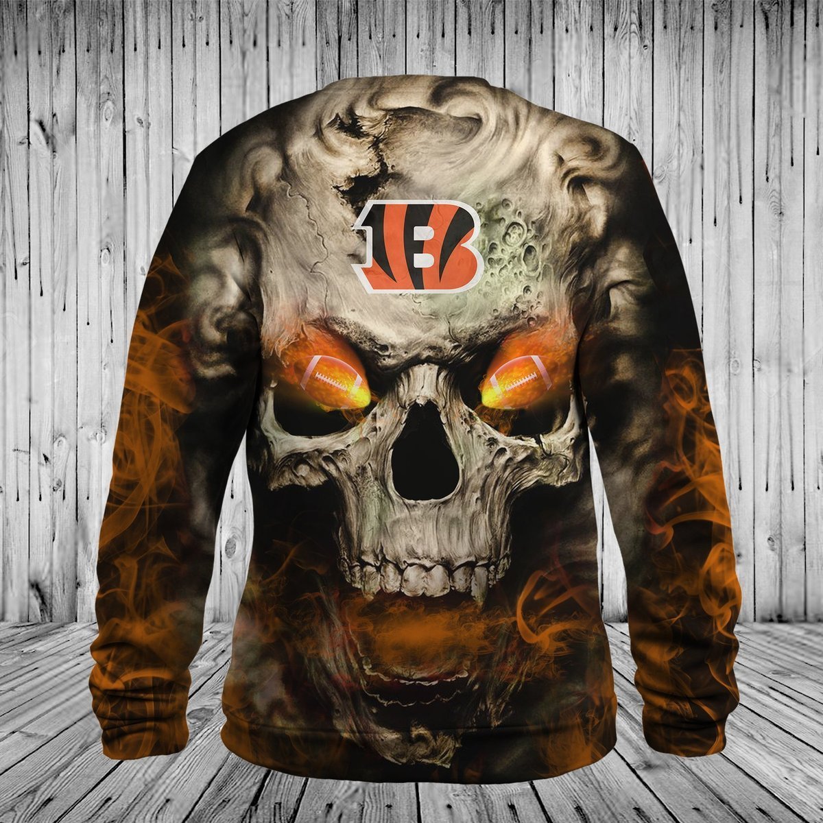 BENGALS HOODIE 3D SKULL16