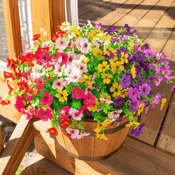 🔥Last Day 49% OFF🔥UV Resistant Silk - Artificial Faux Flowers Eucalyptus Violets