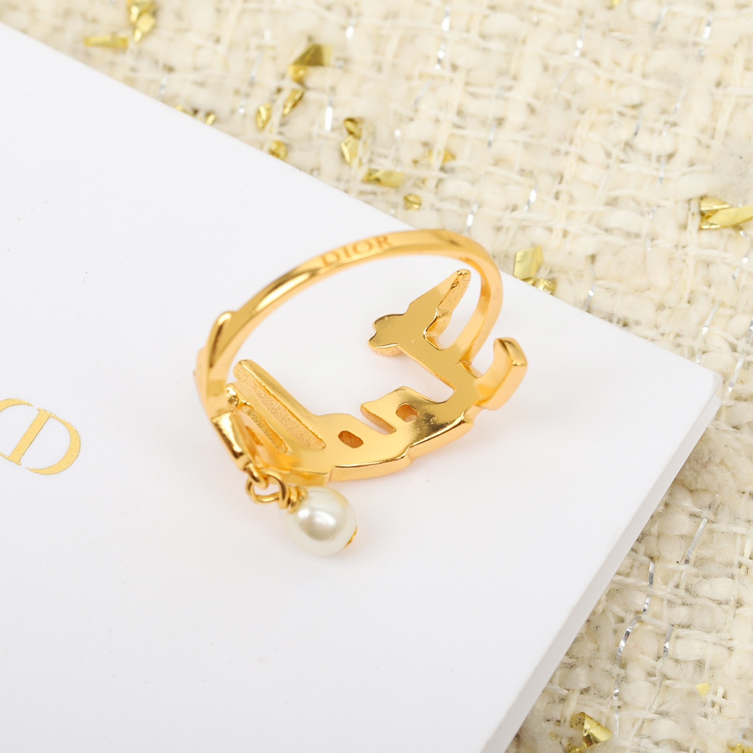 Dior Alphabet Pearl Ring