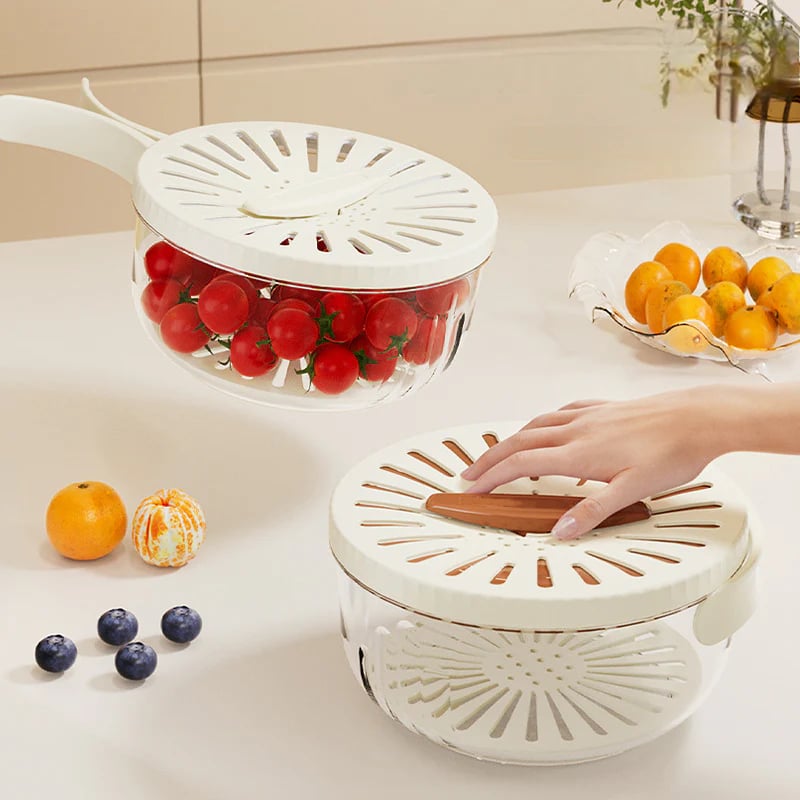 ✨Last Day Promotion 49% OFF✨2-in-1 Draining and Preservation Basket: Simplify Washing & Storing