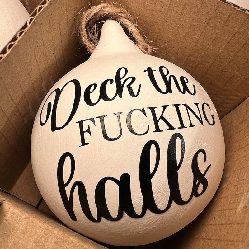 Rude Christmas Ornament