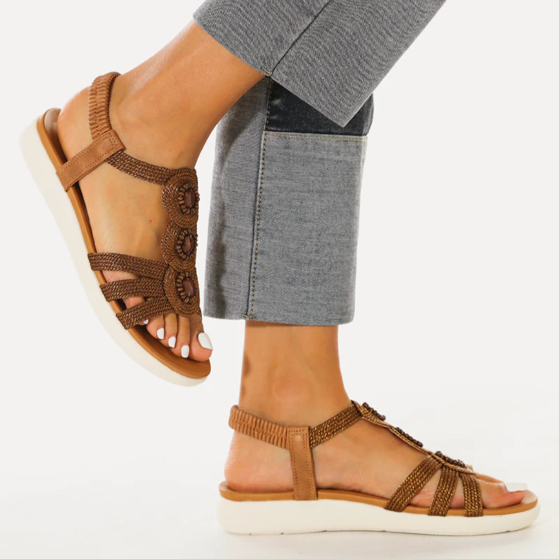 Lightweight Slip-On Embroidered Casual Elastic Fashion Sandals