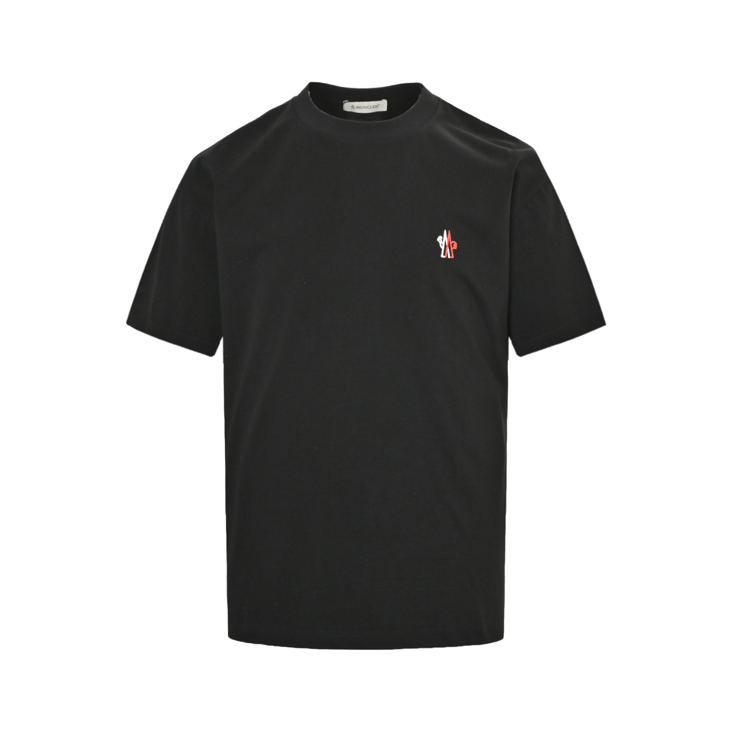 Moncler 25ss short-sleeved shirt with 3D laminated logo on the back