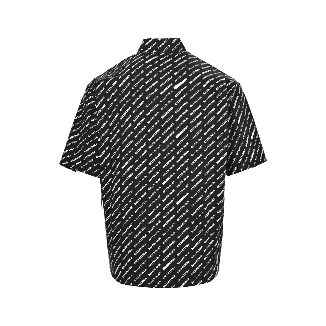 Balenciaga 24ss full-screen lettering short-sleeved shirt