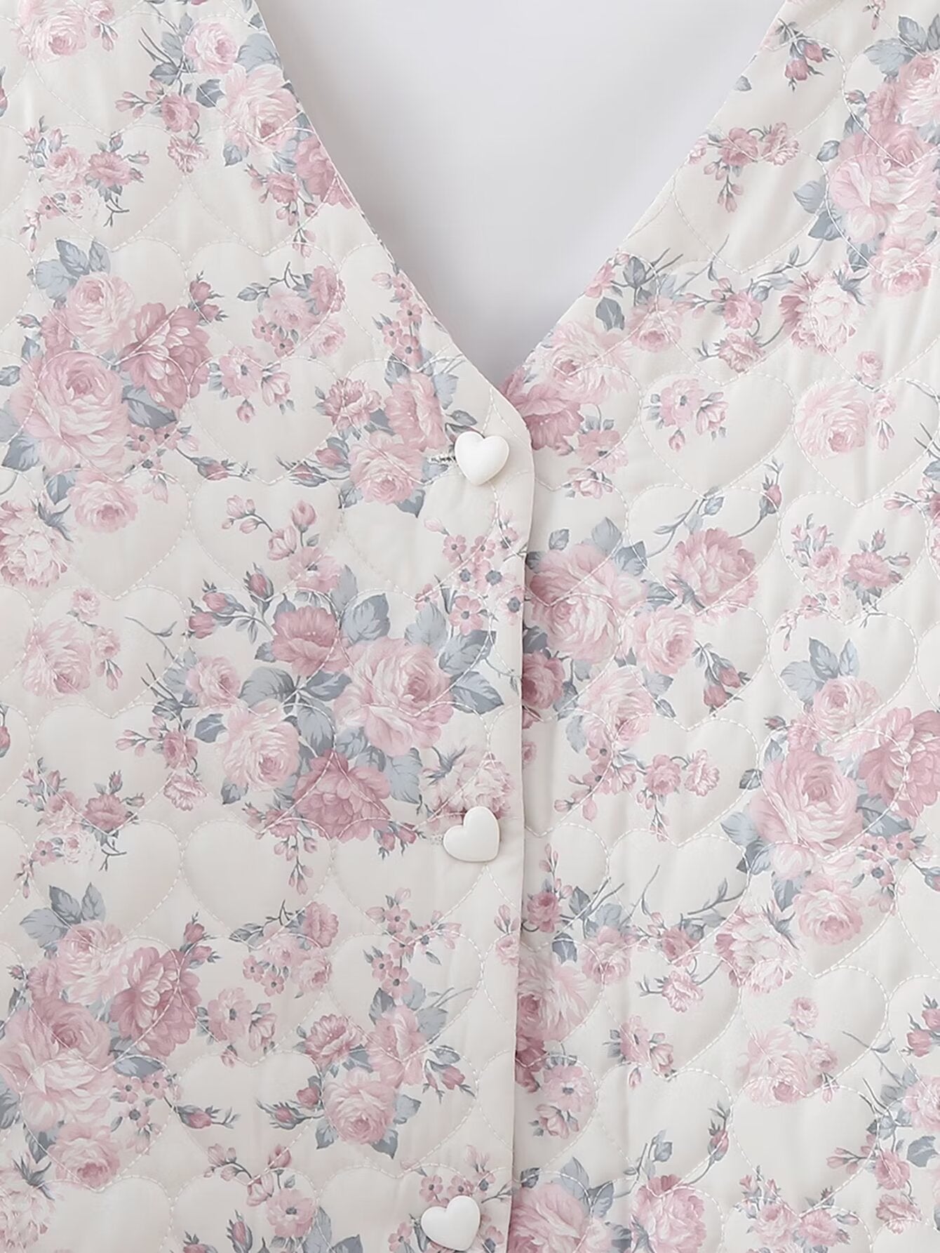 Spring Women Clothing Cream Floral Love Chic Cotton Clothing Cotton Coat